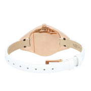 Calvin Klein Rebel White Grey Dial White Leather Strap Watch for Women - K8P236L6