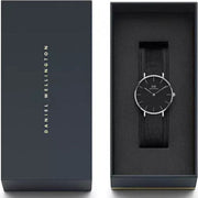 Daniel Wellington Petite Ashfield Black Dial Black Mesh Strap Watch For Women - DW00100246