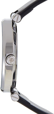 Calvin Klein Sight Silver Dial Black Leather Strap Watch for Men - K1S21120