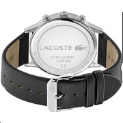 Lacoste Madrid Black Dial Black Leather Strap Watch for Men - 2011064