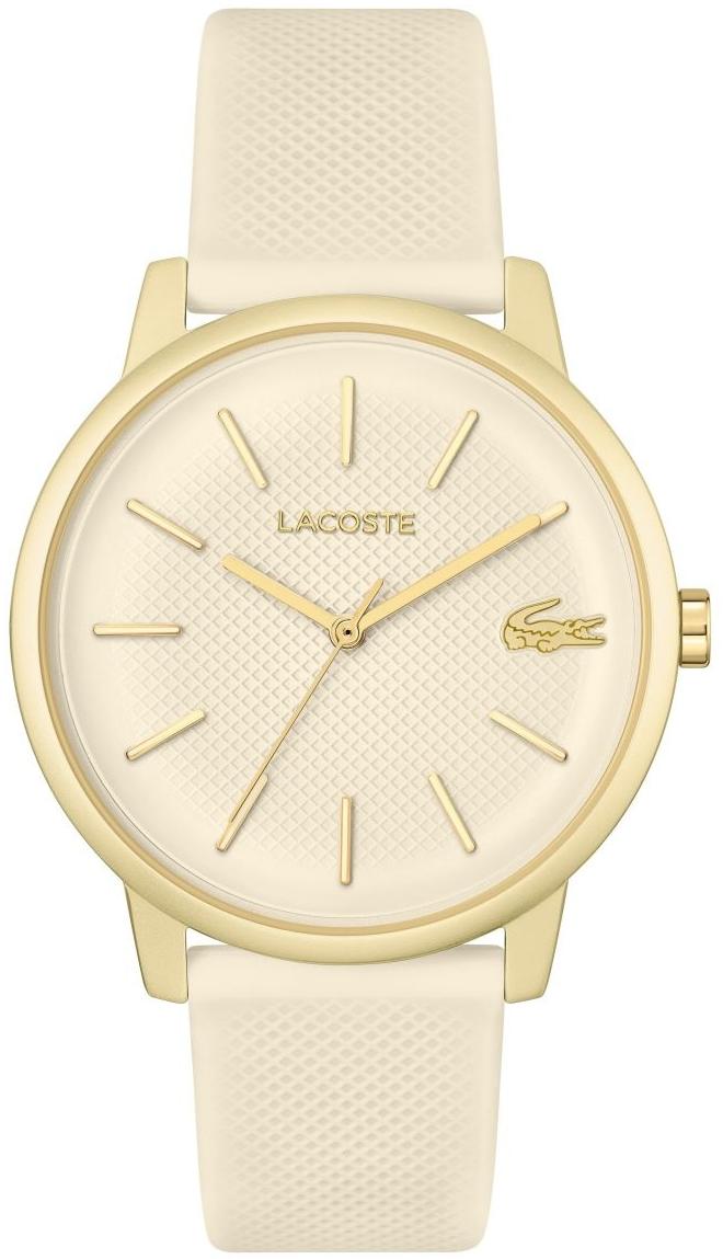 Lacoste 12.12 Beige Dial Beige Silicone Strap Watch for Men - 2011239