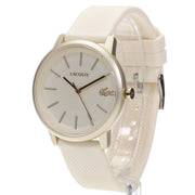 Lacoste 12.12 Beige Dial Beige Silicone Strap Watch for Men - 2011239