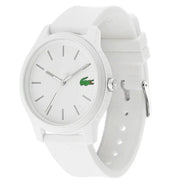 Lacoste 12.12 White Dial White Silicon Strap Watch for Men - 2010984
