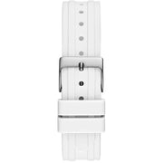 Guess Glitz Pride Limited Edition White Dial White Rubber Strap Watch for Women - GW0407L4