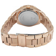 Guess Viva Diamonds White Dial Rose Gold Steel Strap Watch for Women - W0111L3