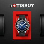 Tissot Seastar 1000 Chronograph Blue Dial Black Rubber Strap Watch For Men - T120.417.17.041.00