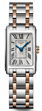 Longines Dolcevita 18K Gold Silver Dial Two Tone Steel Strap Watch for Women - L5.258.5.71.7