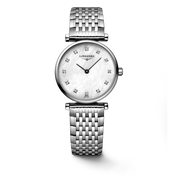 Longines La Grande Classique Diamonds White Dial Silver Steel Strap Watch for Women - L4.209.4.87.6