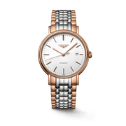 Longines Presence 38.5mm Automatic White Dial Two Tone Steel Strap Watch for Men - L4.921.1.12.7