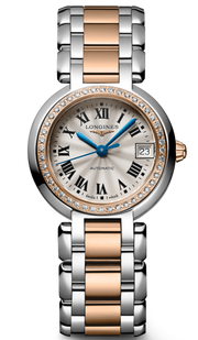 Longines PrimaLuna Automatic Diamond 26.5mm Silver Dial Two Tone Steel Strap Watch for Women - L8.111.5.79.6
