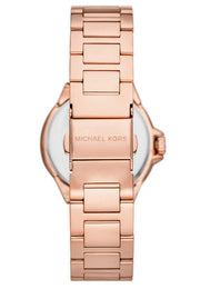 Michael Kors Camille Quartz White Dial Rose Gold Steel Strap Watch For Women - MK7256