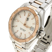 Tag Heuer Aquaracer Quartz White Dial Silver Strap Watch for Men - WAY1150.BD0911
