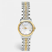 Gucci G Timeless Diamonds Mother of Pearl Dial Two Tone Steel Strap Watch For Women - YA126413