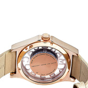 Marc Jacobs Henry Dinky Skeleton Beige Dial Beige Leather Strap Watch for Women - MBM1245