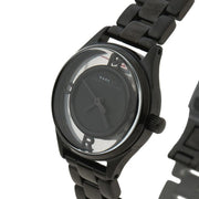 Marc Jacobs Tether Transparent Black Dial Black Steel Strap Watch for Women - MBM3419