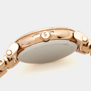 Michael Kors Charley Three-Hand Analog Rose Gold Dial Rose Gold Steel Strap Watch for Women - MK4400