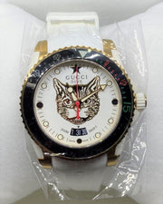 Gucci Dive Quartz White Dial White Rubber Strap Unisex Watch - YA136322