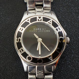 Marc Jacobs Blade Black Dial Silver Steel Strap Watch for Women - MBM3059