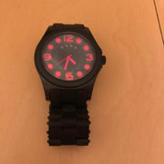 Marc Jacobs Pelly Black Dial Black Silicone Strap Watch for Women - MBM2543