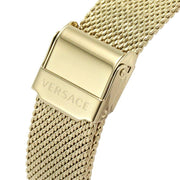 Versace Meander Greca White Dial Gold Mesh Bracelet Watch for Women - VELW00820