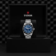 Tudor Black Bay 54 Blue Dial Silver Steel Strap Watch for Men - M7943A1A0NU-0001