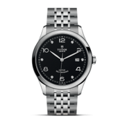 Tudor 1926 Automatic Diamonds Black Dial Silver Steel Strap Watch for Men - M91650-0004