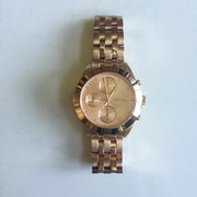 Marc Jacobs Peeker Chronograph Rose Gold Dial Rose Gold Steel Strap Watch for Women - MBM3394