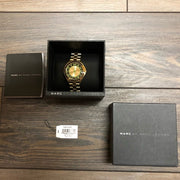 Marc Jacobs Henry Gold Dial Gold Steel Strap Watch for Women - MBM3295