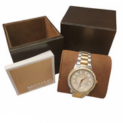 Michael Kors Madelyn Silver Dial Two Tone Steel Strap Watch for Women - MK6288