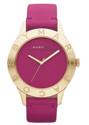 Marc Jacobs Blade Purple Dial Purple Leather Strap Watch for Women - MBM1203