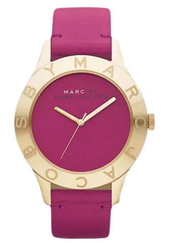 Marc Jacobs Blade Purple Dial Purple Leather Strap Watch for Women - MBM1203