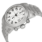 Marc Jacobs Larry Chronograph White Dial Silver Steel Strap Watch for Men - MBM5030