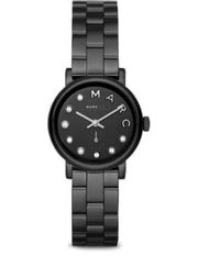 Marc Jacobs Marc Black Dial Black Steel Strap Watch for Women - MBM8673
