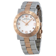 Marc Jacobs Amy Silver Dial Two Tone Steel Strap Watch for Women - MBM3194