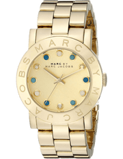 Marc Jacobs Amy Dexter Gold Dial Gold Steel Strap Watch for Women - MBM3215