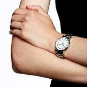 Marc Jacobs Baker Dexter White Dial Silver Steel Strap Watch for Women - MBM3423