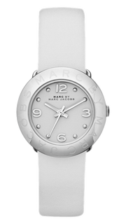 Marc Jacobs Blade White Dial White Leather Strap Watch for Women - MBM1223