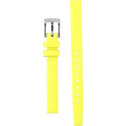 Marc Jacobs Henry White Dial Neon Yellow Rubber Strap Watch for Women - MBM1235