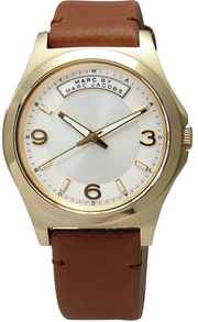 Marc Jacobs Baby Dave White Dial Brown Leather Strap Watch for Women - MBM1261