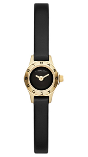 Marc Jacobs Blade Black Dial Black Leather Strap Watch for Women - MBM1345