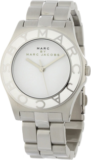 Marc Jacobs Blade White Dial Silver Steel Strap Watch for Women - MBM3048