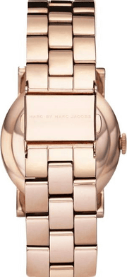 Marc Jacobs Amy White Dial Rose Gold Steel Strap Watch for Women - MBM3077