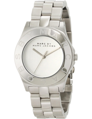 Marc Jacobs Blade Chronograph Silver Dial Silver  Steel Strap Watch for Women - MBM3125