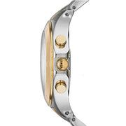 Marc Jacobs Blade Chronograph Silver Dial Two Tone Steel Strap Watch for Women - MBM3177