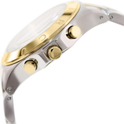 Marc Jacobs Blade Chronograph Silver Dial Two Tone Steel Strap Watch for Women - MBM3177