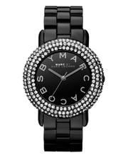 Marc Jacobs Marci Black Dial Black Steel Dial Strap Watch for Women - MBM3193