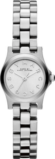 Marc Jacobs Henry Dinky Silver Dial Silver Steel Strap Watch for Women - MBM3198