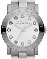 Marc Jacobs Amy Dexter Silver Dial Silver Steel Strap Watch for Women - MBM3214
