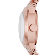Marc Jacobs Amy White Dial Rose Gold Steel Strap Watch for Women - MBM8613
