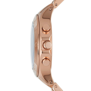 Marc Jacobs Blade Chronograph Brown Dial Rose Gold Steel Strap Watch for Women - MBM3308